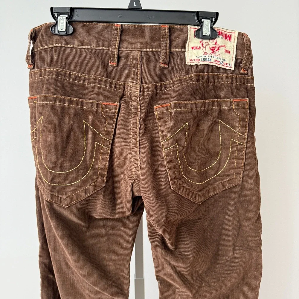 VTG True‎ Religion x Barneys NY LOGAN Brown Corduroy Jeans  32x33  Made in USA